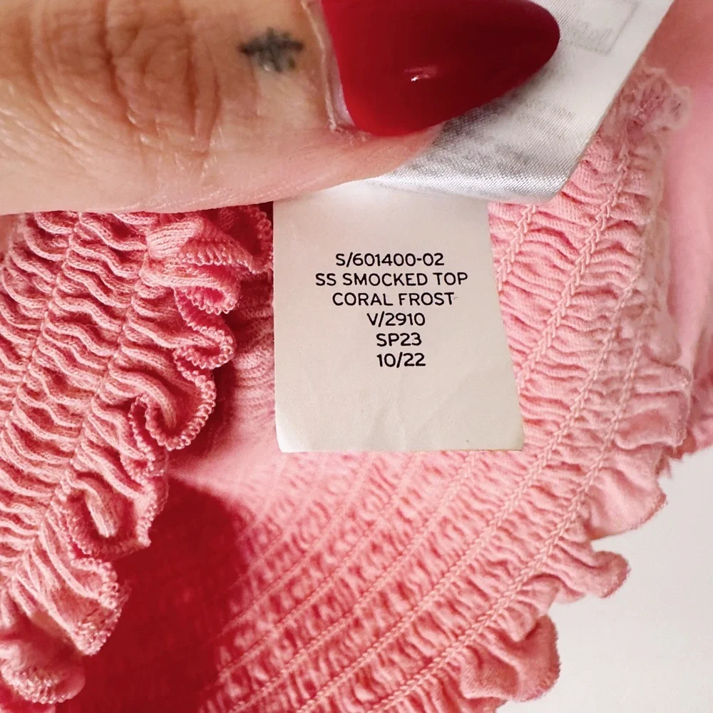 Gap Pink Smocked Puff Sleeve Top Kids Girls